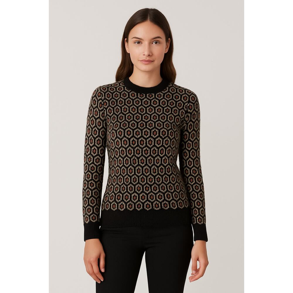 Marni Colorblock Metallic Printed Sweater